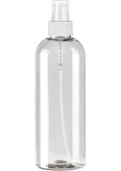 100 Adet - 200ML Plastik Şeffaf Oval Boyunlu Şişe, Boş Beyaz Parmak Spreyli Pet Şişe