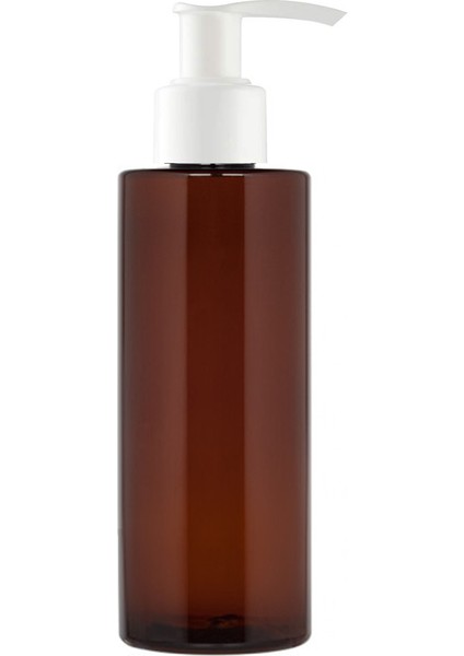 100 Adet - 250ML Plastik Kahverengi Küt Boyunlu Şişe, Boş Beyaz Sıvı Sabun Pompalı Pet Şişe