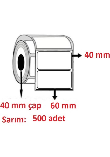 40X60 Eco Termal Etiket( 500LÜ )