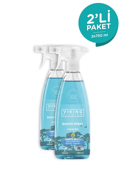 Premium Banyo Sprey Dağ Nanesi 750 ml - 2 Adet