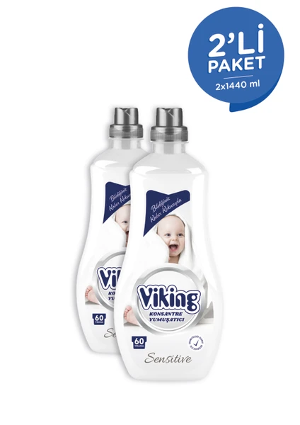 Yumuşatıcı Sensitive 1440 ml 60 Yıkama 2 Adet