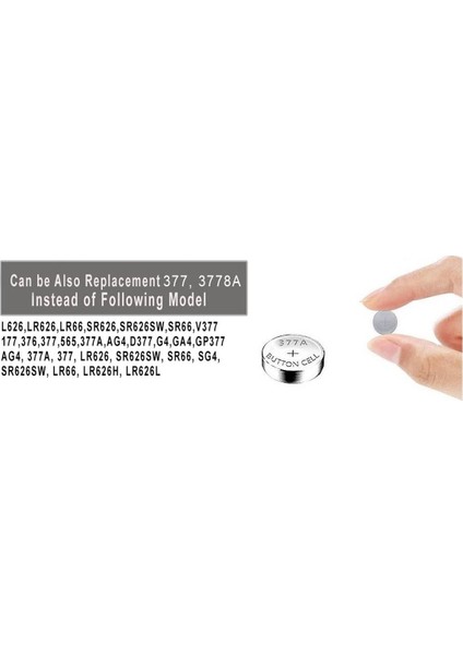 Ata Elektronik 1 Kart 10 Adet - Kol Saat Pili SR626 Sw 377A LR626 Ag4 SR626SW 377  LR626, LR66, 177/376/377, SR626, SR626SW Düğme Pil  1.5V Kol Saati Pili 10'lu Sr 626 Sw Pil Ag4