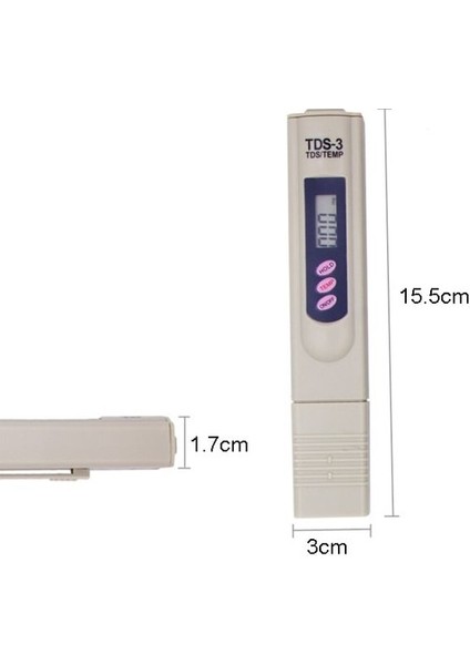 Tds Metre Termometreli Su Kalitesi Ölçüm Cihazı