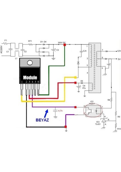 Roba CA-888 Lcd Güç Kaynağı Kontrol Kartı