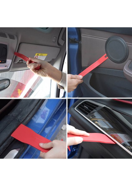 Araç Teyp Trim Sökme Aparatı Radyo Döşeme Kapı Motor Kapağı Klips Sökme - 19 Parça - Çantalı