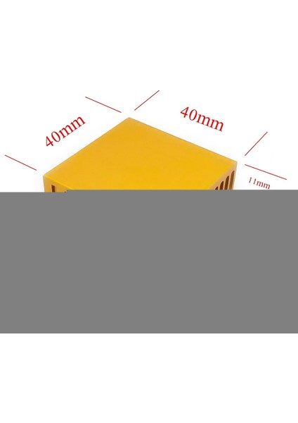 Aluminyum Soğutucu 4x4cm Altın Renk 40x40mm 143 Kanat Pasif Radyatör Peltier