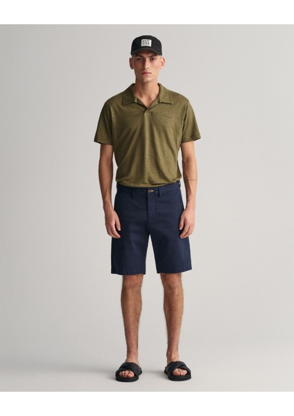 Erkek Lacivert Slim Fit Şort 20082.410