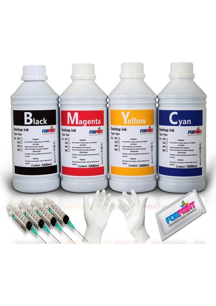 Canon GI-490 Uyumlu Forprint Dolum Seti 4X1000ML, Canon G1411/CANON G2411