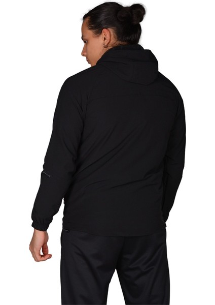 Micro Dash - Erkek Siyah Kapüşonlu Paraşüt Spor Sweatshirt - 4231312 fiyatları