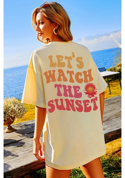 Lets Watch The Sunset Tasarım Tshirt