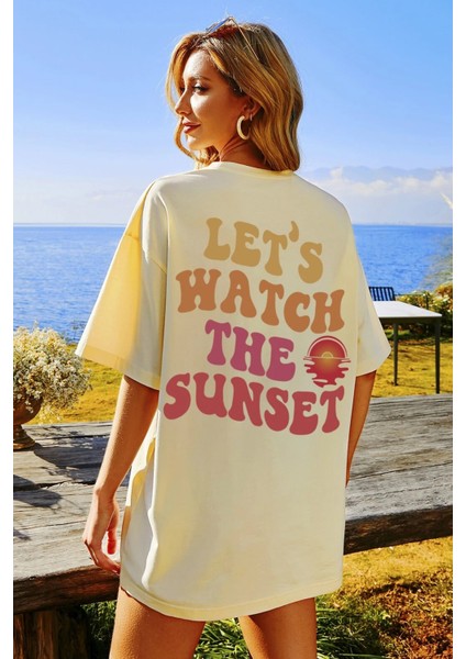 Lets Watch The Sunset Tasarım Tshirt