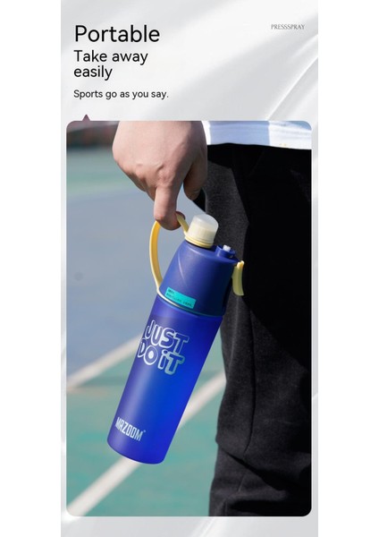 Yaz Sporları Için Su Bardağı Sprey Kabı Soğutma Plastik Bardak Öğrenciler Için Düşmeyi Önleyici Su Şişesi (Yurt Dışından)
