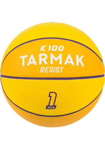 Tarmak Mini Basketbol Topu - 1 Numara - Sarı / Mor - K100