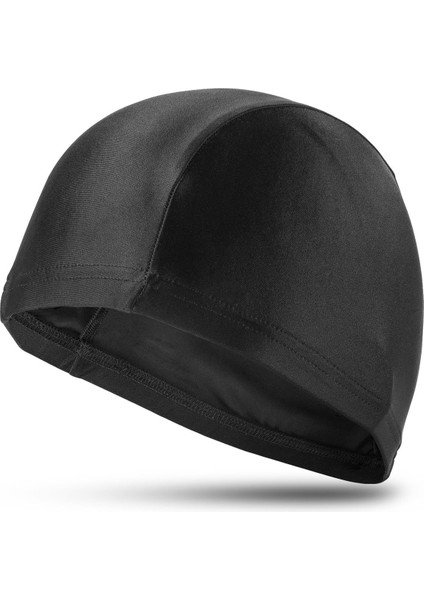 Siyah Dikişli Esnek Kumaş Yüzücü Bonesi