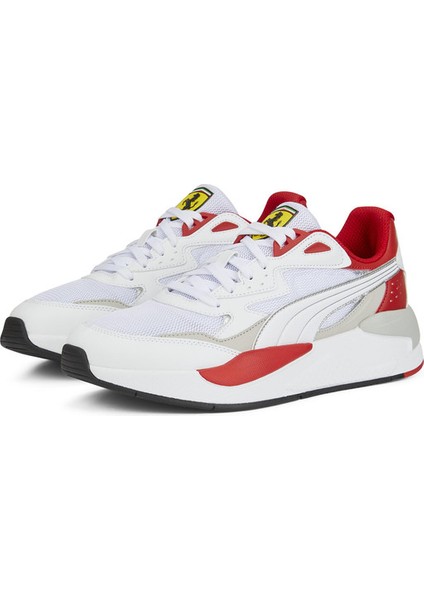 Erkek Puma White-Gray Violet-Rosso Corsa Puma Ferrari X-Ray Speed Beyaz Erkek Günlük Spor Ayakkabı