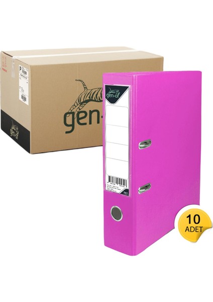 Plastik Klasör Geniş Pembe 10 Lu