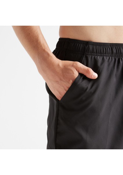 Domyos Erkek Siyah Spor Şortu 100 - Fitness Kardiyo modelleri