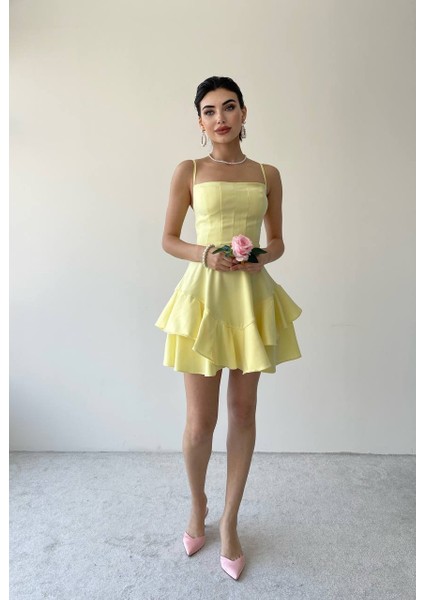 Prenses Model Askılı Elbise
