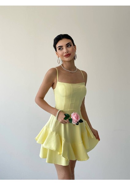 Prenses Model Askılı Elbise