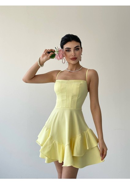 Prenses Model Askılı Elbise