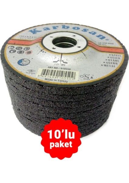Metal Çapak Alma Taşlama 115X6.4X22.23MM - 10LU Paket