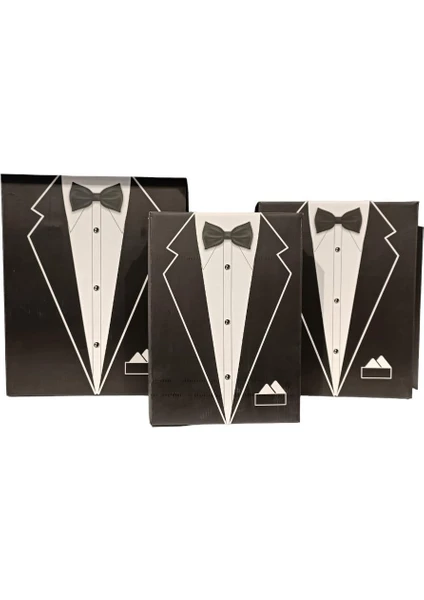 Crearthome Damat Bohçası,damat Kutusu, Çeyiz Kutu Seti 3 Lü Set