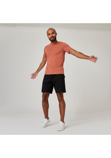 DOMYOS Erkek Siyah Regular Spor Şortu 500 - Fitness Hafif Antrenman fiyatları