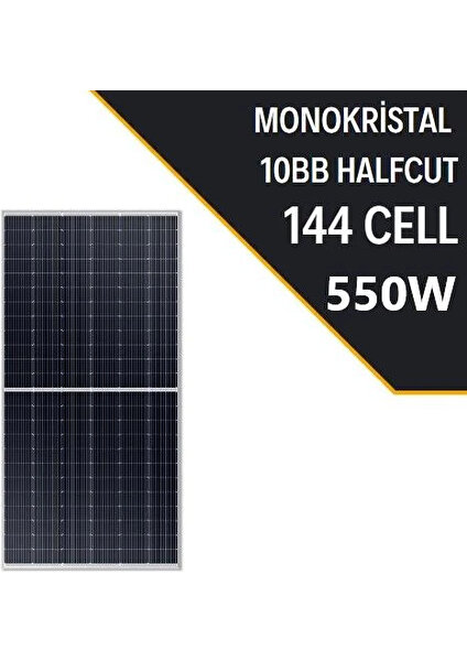 550-560W 10BB Half Cut Monokristal Güneş Paneli