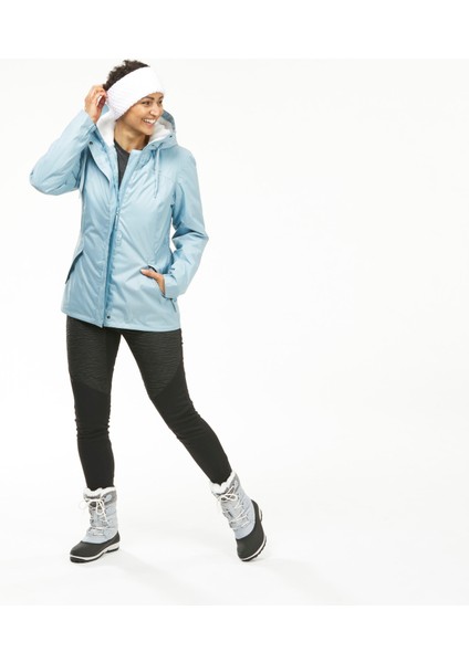 Quechua Kadın Su Geçirmez Outdoor Kar Montu / Kışlık Mont - Mavi - SH100 Warm -10°c
