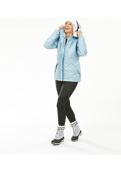 QUECHUA Kadın Su Geçirmez Outdoor Kar Montu / Kışlık Mont - Mavi - SH100 Warm -10°C modelleri