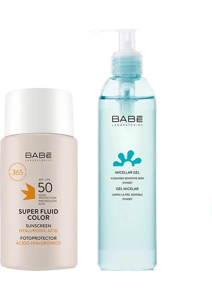 Süper Etkili SPF50 Renkli Güneş Koruyucu 50 ml + 90 ml Temizleyici Jel