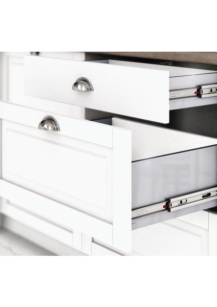 Galvan Teleskopik Frenli Çekmece Rayı 35X400 modelleri