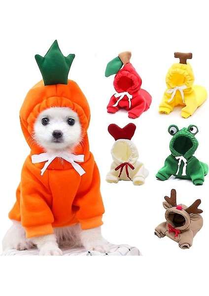 Sıcak Köpek Kış Kıyafetleri Sevimli Meyve Köpek Ceket Kapüşonlu Polar Evcil Köpekler Kostüm Ceket Fransız Bulldog Chihuahua Çok Boyutlu Çok Renkli (Yurt Dışından) fiyatları