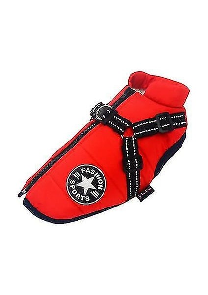 Girişli Büyük Evcil Köpek Ceket Kış Sıcak Köpek Kıyafetleri Su Geçirmez Çeşitli Boyutlar ve Renkler (Yurt Dışından)