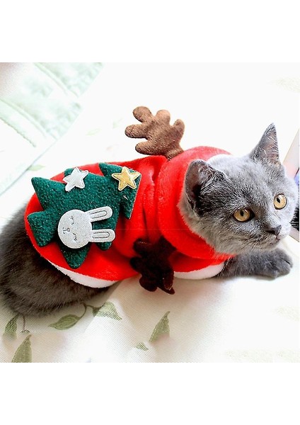 Pet Giysileri Sonbahar Kış Flannel Sıcak Festival Ceket Köpek Giysileri Kedi Elk Kostüm Noel Giysileri Yavru Kedi Köpek Yeni Yıl Kıyafet Jd4 (Yurt Dışından) modelleri