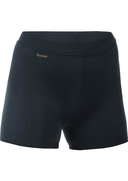 OLAIAN Kadın Sörf Bikini Altı - Şort Kesim - Siyah - Reva