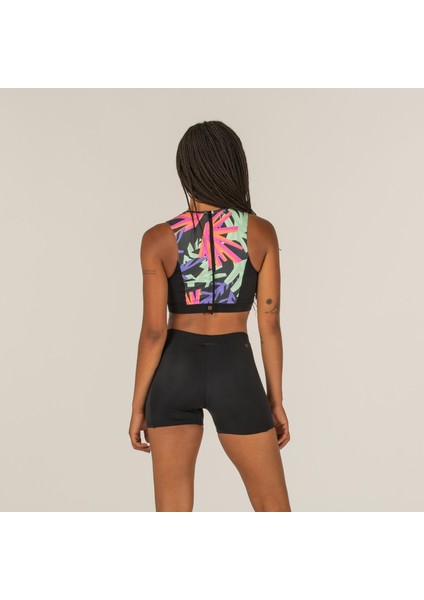 OLAIAN Kadın Sörf Bikini Altı - Şort Kesim - Siyah - Reva