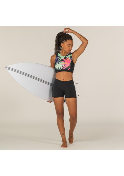 OLAIAN Kadın Sörf Bikini Altı - Şort Kesim - Siyah - Reva fırsatları