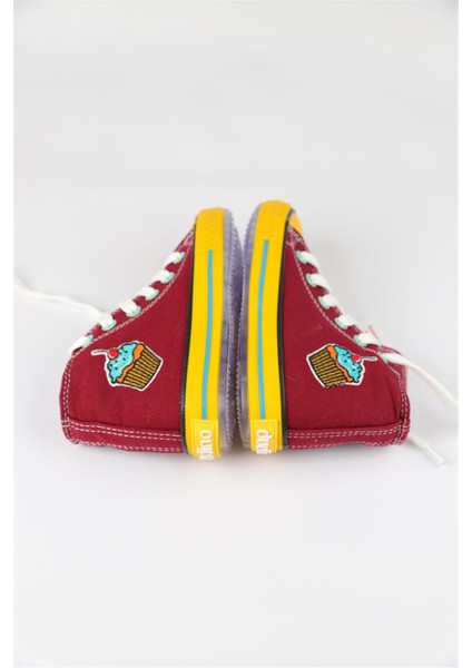 26 - 35 Numara Kız Çocuk Bordo Dustin Cookie Converse Ayakkabı