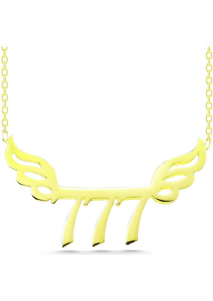 Gümüş Gold 777 Melek Sayısı Kadın Kolye