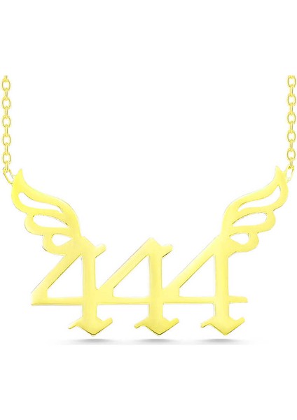 Gümüş Gold 444 Melek Sayısı Kadın Kolye
