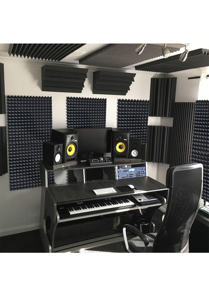 Akustik Ses Yalıtım Süngeri 50 x 50 x 4 Piramit Kesim Yapışkansız 6 Adet