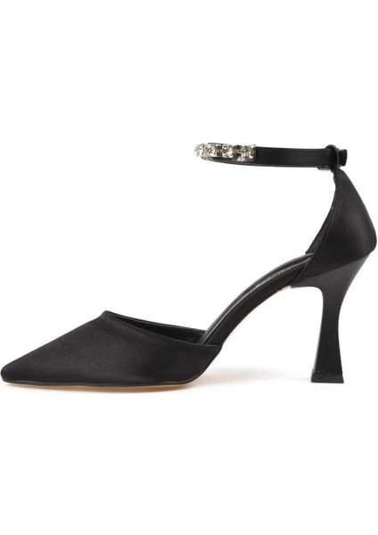 009 Siyah Kemerlı Kadın Topuklu Ayakkabı modelleri