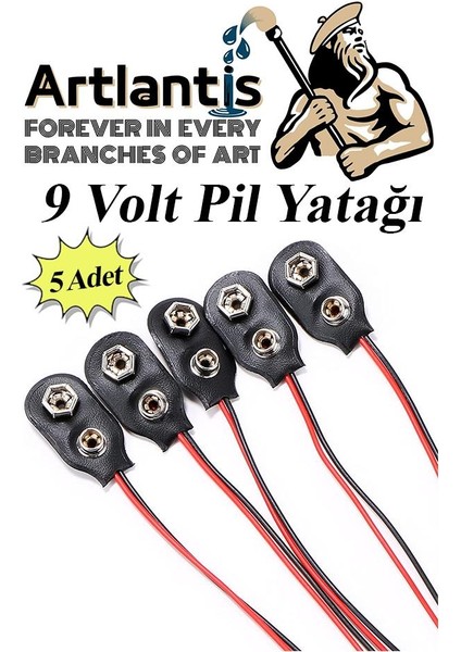 9 Volt Pil Yatağı 5 Adet 9V Pil Yuvası Ikili 9V Pil Başlığı Pil Tutucu Okul Hobi Elektrik Deney