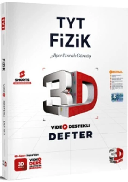 3D Yayınları TYT Fizik Video Destekli Defter