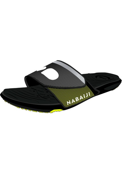 Nabaiji Erkek Terliği - Siyah / Sarı - Slap 900