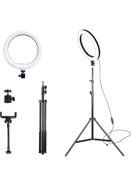 Ring Fill Light LED Işıklı Tripod 10 Inç Halka Makyaj Işığı Ayaklı 10 Inç