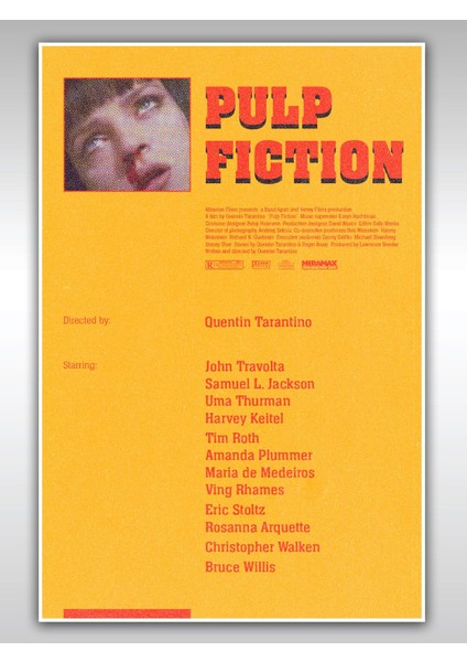 Pulp Fiction Poster 40 x 60 cm Ucuz Roman Afiş - Kalın Poster Kağıdı Dijital Baskı