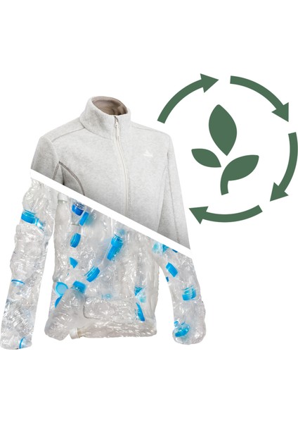 QUECHUA Kadın Outdoor Polar - Gri - MH120 fiyatları