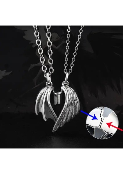 Melek Kanadı Mıknatıslı Çift Ikili Kolye Sevgili Kolyesi fiyatları